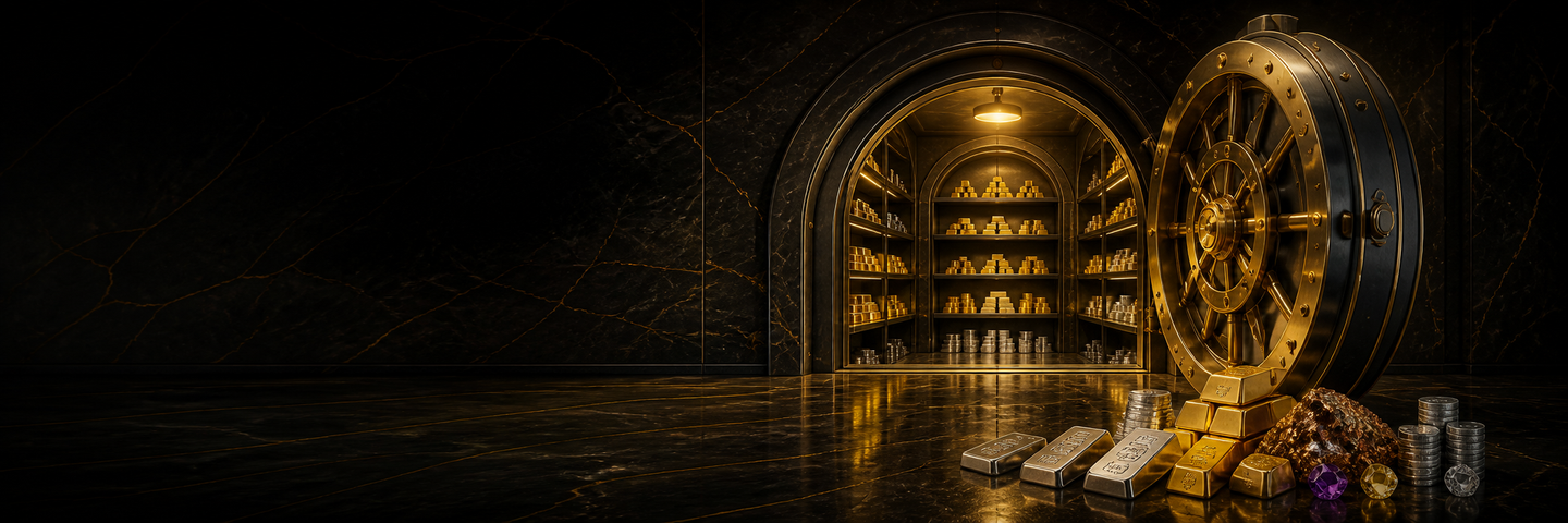 GoldKeep premium vault interface art